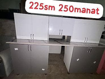 kreditle drel: Mətbəx mebeli dəsti Tezedi istifade olunmuyub - Ümumi uzunluq: 225sm — 1