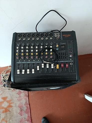 Mistuba audio mikser/pult - Model: Mistuba powered mixer (üst paneldə