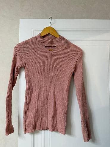 тонкие мужские свитера: Qadın sviteri - Model: İncə zolaqlı trikotaj, bədənə oturan kəsim - — 1