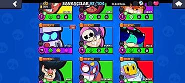 bas: Brawl Stars oyunu üçün inkişaf etmiş hesab - Kupa yolu: 54 616 (ən — 6