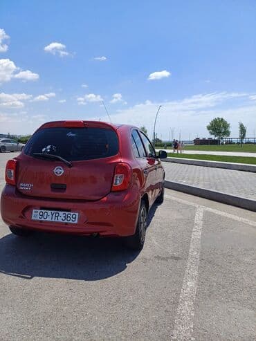 nisanlar: Nissan Micra (qırmızı rəng) - Kuzov: kompakt hetçbek, qırmızı metalik — 5