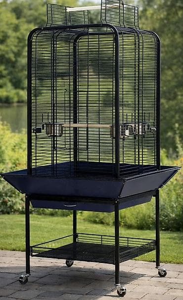 Heyvanlar üçün mallar: TƏZƏDİ!!! İŞLƏNMƏYİB!!! Böyük ölçülü quş qəfəsi – təkərli stend və — 1