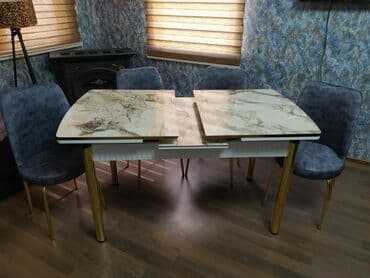 yigilib acilan stollar: Mətbəx üçün, Yeni, Açılan, Dördbucaq masa, 4 stul — 4