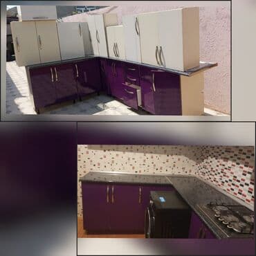 mətbəx stol stul ikinci əl: Metbex mebeli ❗️ Tecili satilir 500 azn Ölçü 5 metr . uzerinde qaz — 1