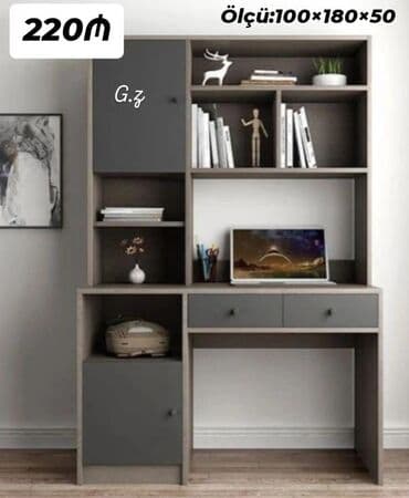 Qab-qacaq və mətbəx ləvazimatları: Düz masa, Stulsuz, Polkalı, Siyirməli, Sadə laminat — 1