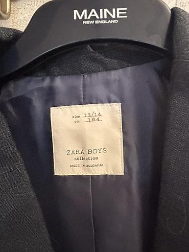 batinka modelleri: ZARA Boys klassik dəst pencəyi - Rəng: tünd boz (kömür ton) - Model — 9