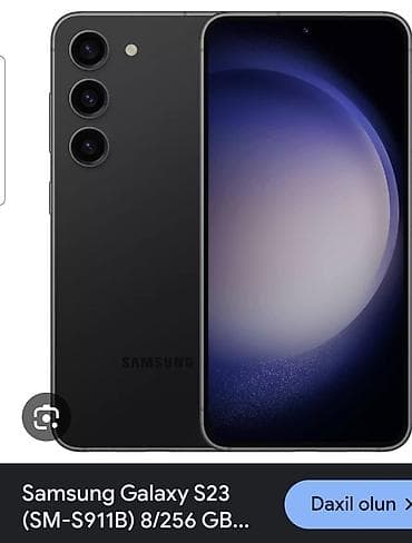 Samsung Galaxy S23, 256 GB, rəng - Qara, Barmaq izi, Simsiz şarj, İki sim kartlı