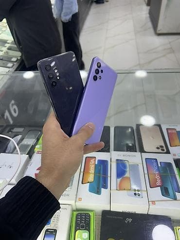 htc telefonu: Samsung Galaxy A32, 128 GB, rəng - Bənövşəyi, Barmaq izi — 1