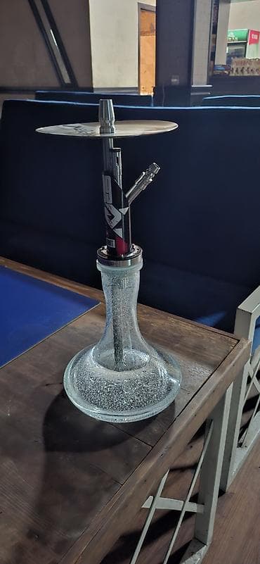 qelyan icare: Nərgilər üçün set - Müasir dizaynlı metal gövdəli nərgilər - Şüşə — 2