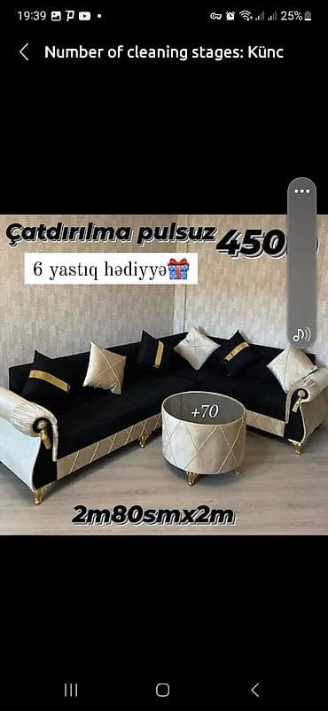pul gülü: Künc divan, Yeni, Bazasız, Parça, Şəhərdaxili pulsuz çatdırılma — 3