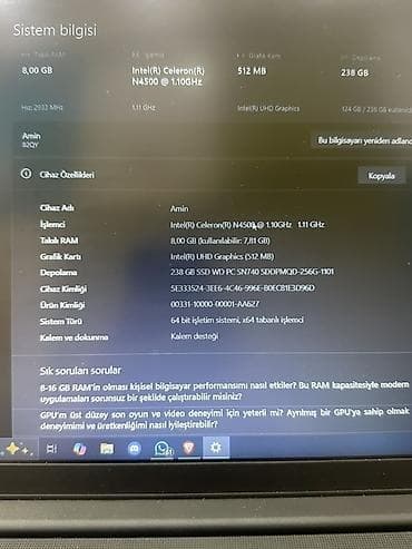 asus x540ma gq312: İşlənmiş Lenovo 15.6 ", Intel Celeron, 256 GB — 4