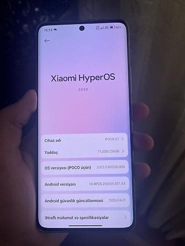 iwdenmiw telfonlar: Poco X7, rəng - Gümüşü, Barmaq izi — 5