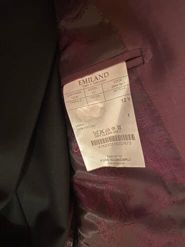 kişi ucun klassik qara kostyum: Kostyum, Yay, Emiland, rəng - Qırmızı — 5