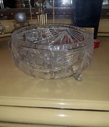 corek qablari: Xrustal Meyve qabi ve konfet qabi — 2