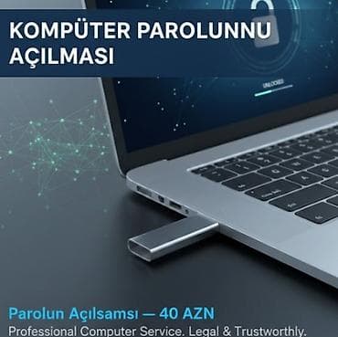 Kompüter xidmətləri paketi - Parolun açılması — 40 AZN -