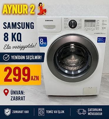 gence paltar yuyan masin: AYNUR 2 💃 ✨ Samsung 8 kq paltaryuyan satılır ✨ ✔️ Əla vəziyyətdədir — 1