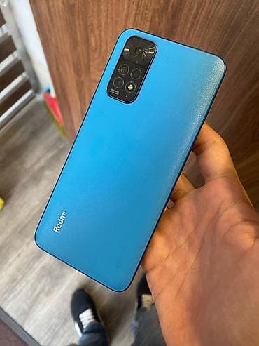 dubayiski telefonlar: Redmi Note 11, 64 GB, rəng - Mavi, Barmaq izi — 3