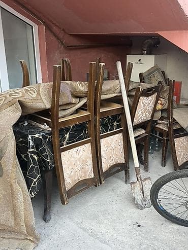 bag ucun divanlar: Mebel və məişət əşyaları dəsti - Qonaq otağı üçün iki hissəli yumşaq — 1