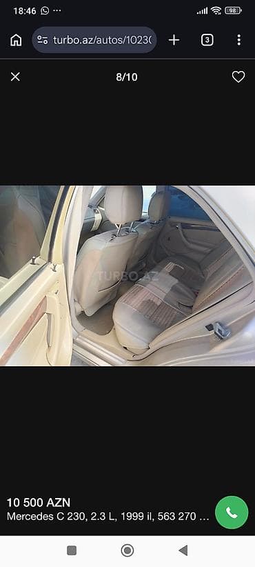 scooter satışı: Mercedes-Benz C 230: 2.3 l | 1999 il Sedan — 5