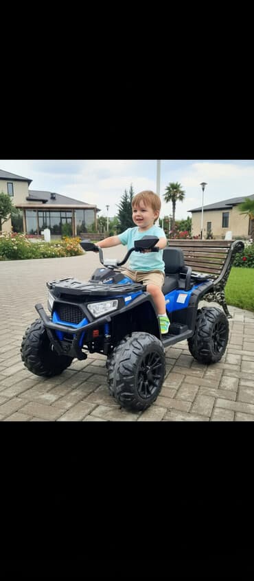uşaq ucun atv: Uşaq üçün elektrikli ATV kvadrosikl - Rəng: mavi-qara - Güclü qabaq — 2