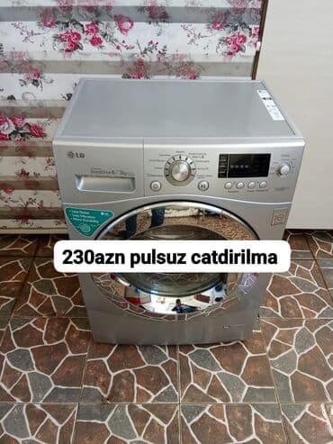 Çəngəllər: Paltaryuyan maşın LG, 6 kq, Avtomat, Qurutma var, Kredit yoxdur — 1