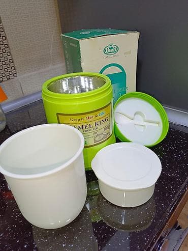 yemek qabi: Rəng - Yaşıl, Yəmək üçün termos, Paslanmayan polad — 3