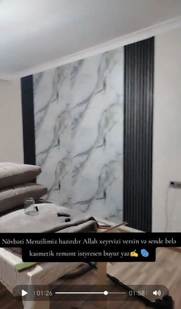 Xidmət: Mənzil və evlər üçün kosmetik təmir və dekor Təklif