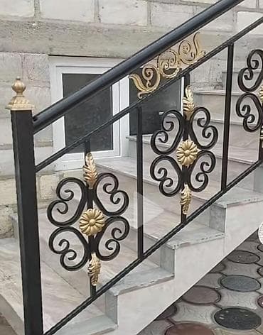 dəmir bockalar: Yeni Pilləkən məhəccəri, Dəmir, Pulsuz çatdırılma, Ödənişli çatdırılma, Rayonlara çatdırılma — 6