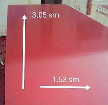 taxta odun: PLYWOOD dikt, ölçü: 3.05 m x 1.53 m (şəkildə göstərilib) - Səth: Fenol — 1