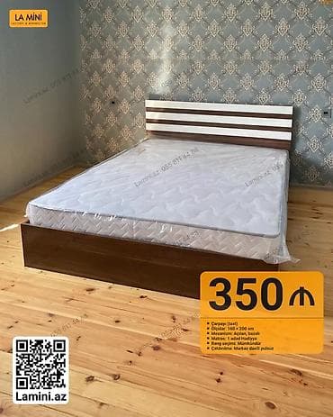 taxta stullar: İkinəfərlik çarpayı, Bazalı, Matras ilə, Siyirməsiz — 1