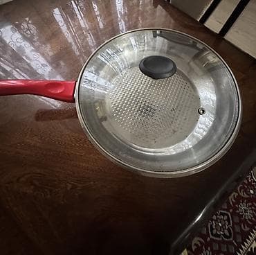 ət baltası: Tava, rəng - Qırmızı, Paslanmayan polad, 30 sm — 2