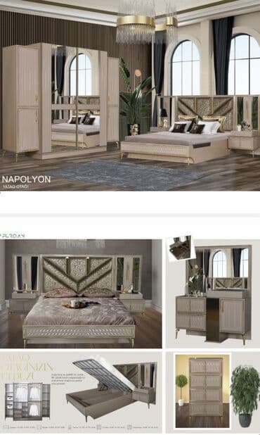 İkinəfərlik çarpayı, Dolab, Termo, 2 tumba, Yeni