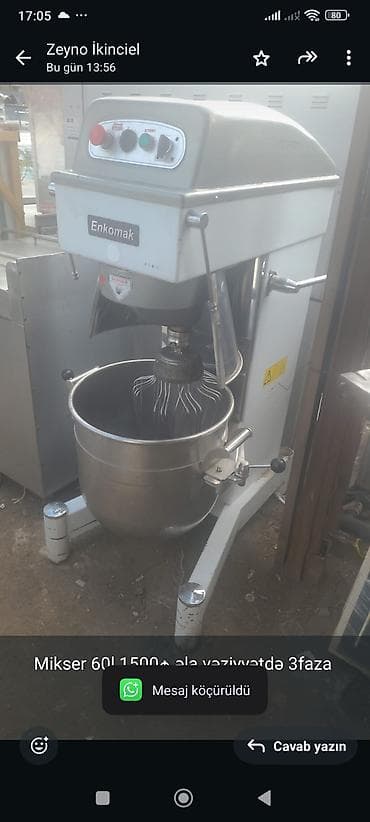 Mikser 60l 1500₼ əla vəziyyətdə 3faza 
Bakı

Ss00 zeyno♥️ — 1