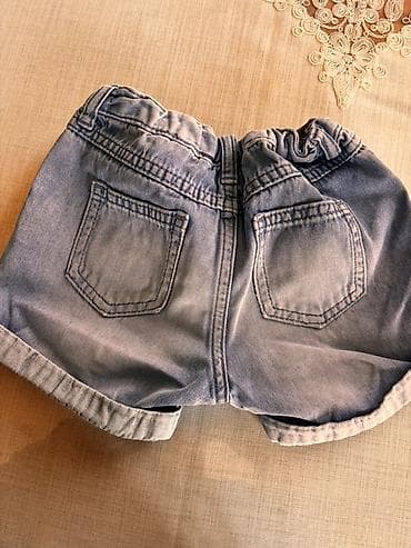 Шорты: Uşaq üçün cins şort - Material: yumşaq denim (cins) - Rəng: açıq mavi — 2