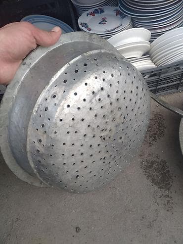 kreditle generator satisi: Mis süzgəc – iri həcmli mətbəx üçün - Material: qalın mis - Forma — 2