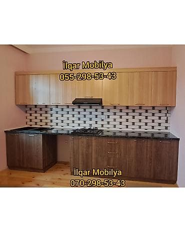 Sifarişlə mətbəx dəsti, Özü çəkən petlələr, Mat laminat, Kredit yoxdur, Pulsuz çatdırılma