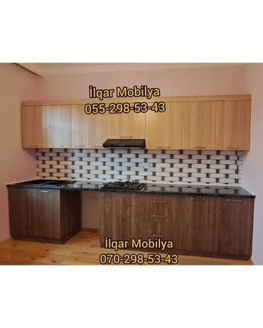 2ci əl kuxna mebelləri: Sifarişlə mətbəx dəsti, Özü çəkən petlələr, Mat laminat, Kredit yoxdur, Pulsuz çatdırılma — 1