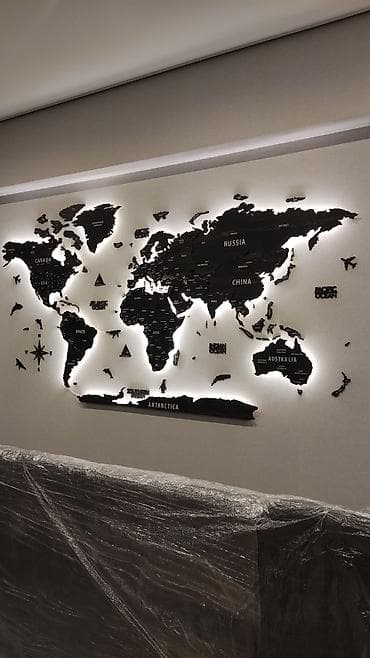 dekor agac: Dünyanın siyasi xəritəsi:Həm işıqlı həm də sadə formada — 6