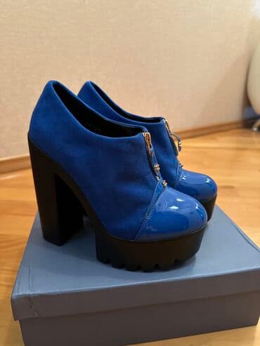 женские толстовки на молниями: Туфли, Размер: 37, цвет - Синий, Б/у — 1