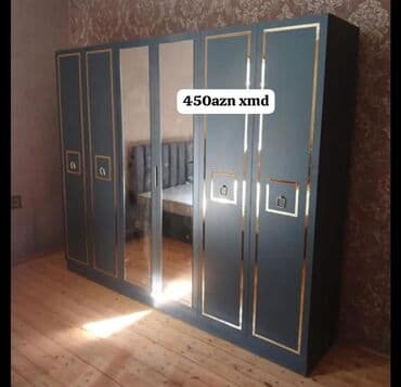 divar saatlari qiymetleri: Yeni, Açılan, 6 qapı Düz dolab, Qarderob, paltar dolabı — 3
