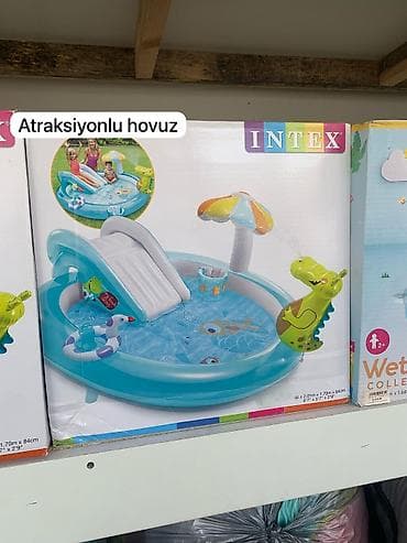 İntəx istehsalı olan, sürüşkənli, çətirli və dinozavr formalı