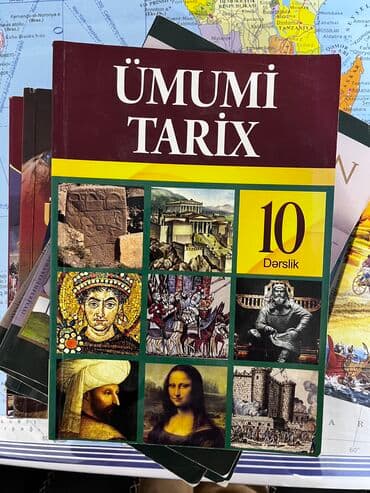 10cu sinif köhnə nəşr ümumi taric kitabı satılır, 8 aznə alınıb 4 aznə