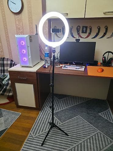 firin pizza: YENİ Ring Light (Halqa işıq) + Ştativ Dəsti Komplekt: - 19 sm (7.5 — 1