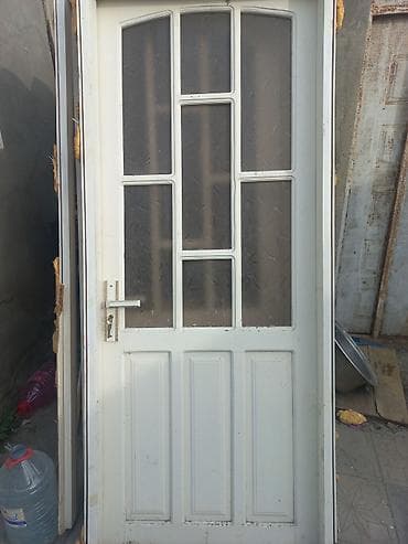 Plastik giriş/qapı paneli - Material: PVC (plastik) çərçivə, şüşəli