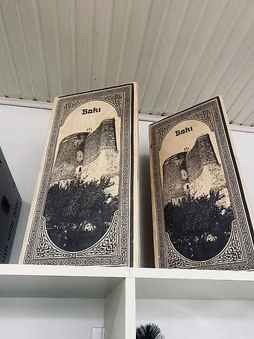 Taxta suvenir qutu – “Bakı” (Qız Qalasının təsviri) - Material