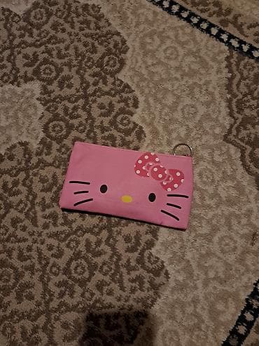 pul tapancasi: Hello Kitty temalı kiçik pul kisəsi/kozmetik çanta - Rəng: çəhrayı - — 1