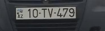 kireditle maşin: AZ nömrə nişanı: 10-TV-479 - Format: 10–TV–479 - Ölkə indeksi: AZ - — 1