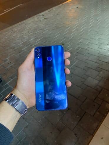 mobil kondisionerlər: Honor 8X, 64 GB, rəng - Mavi, Barmaq izi — 2