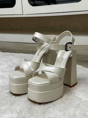 sedef tesbeh: Sədəf rəngində və parlaqlığında gəlin ayaqqabısı • razmeri 35-36 nömrə — 5