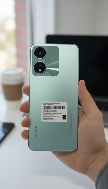 samsung j2 ekranı: Honor X5b Plus, 64 GB, rəng - Bənövşəyi, Sensor, Barmaq izi, Simsiz şarj — 1